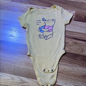 Yellow Winnie the Pooh Baby Onesie